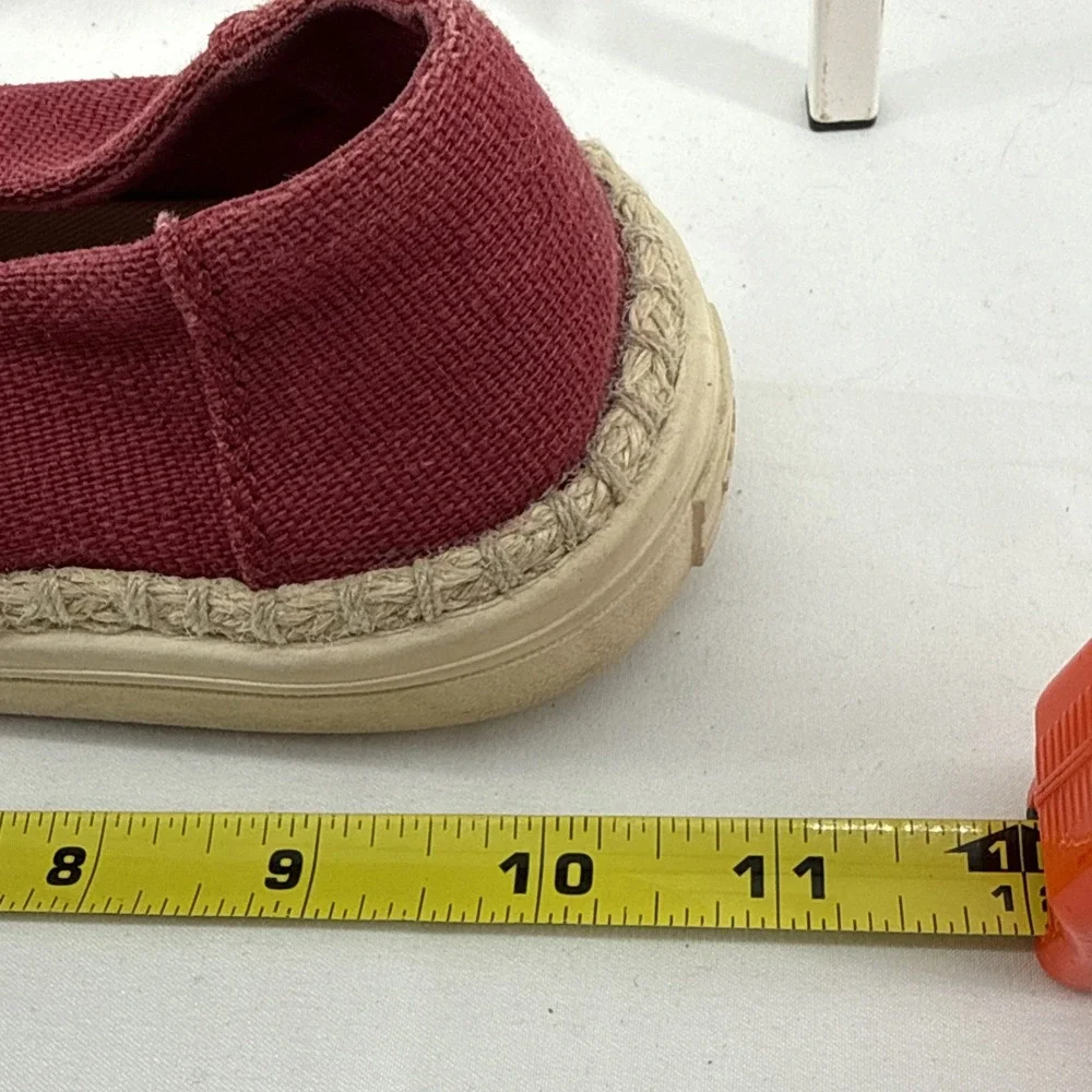 TOMS Women's Valencia Platform Espadrille Red Flats Casual SZ 9.5 Casual Preppy